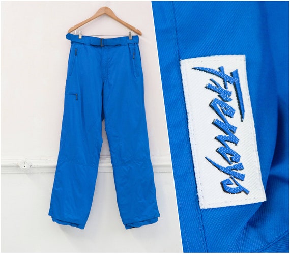 90s Blue Ski Pants W33 Vintage Snowboarding Trousers Mens L Made in Sweden  Skiing Pants Womens XL Winter Activewear Pants Ski Suit Bottoms L 