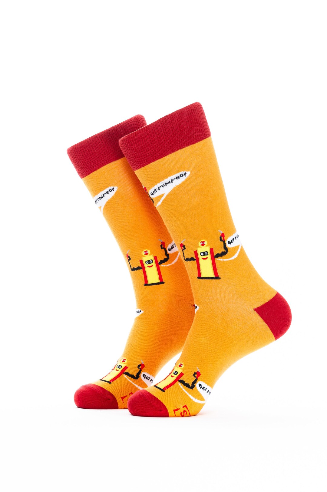 The Shizknits Get Pumped Men's Funky Crew Socks Etsy