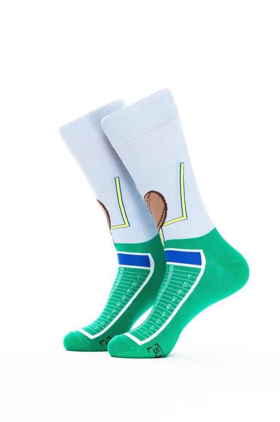 The Shizknits Football Men's Funky Crew Socks Etsy