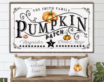 Personalized Pumpkin Patch Pumpkin Patch Wooden Framed Farmhouse Fall Halloween Decor Sign