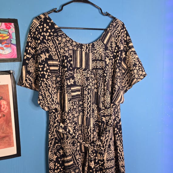 Funky Upcycled Hippie Abstract Patchwork Print Wi… - image 10