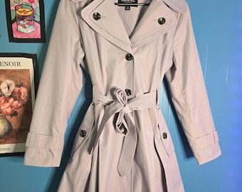 Vintage London Fog Lavender Hooded Trench Coat, Size M