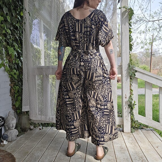 Funky Upcycled Hippie Abstract Patchwork Print Wi… - image 3