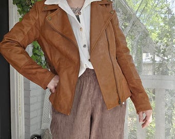 Anthropologie Robyn Faux Leather Moto Jacket size M
