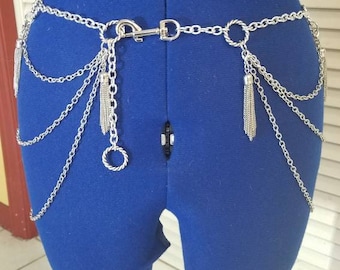 Tasseled chain belly dancer belt