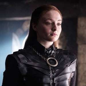 Deluxe gloss black Sansa Stark chain necklace