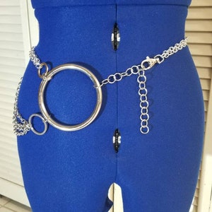 Adjustable silver Chain belt