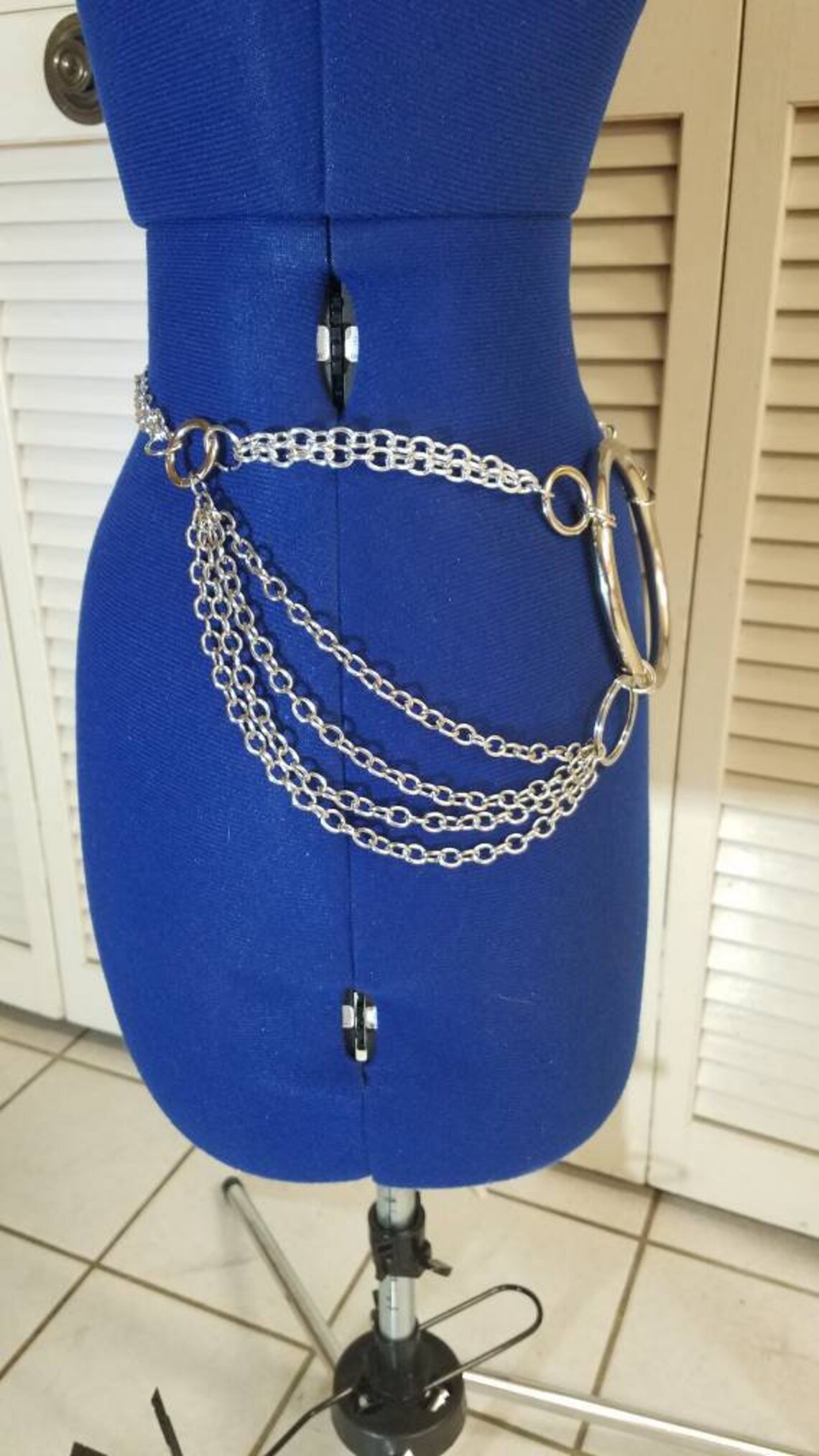 Adjustable Silver Chain Belt Etsy