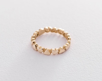 HEART ETERNITY RING, Statement Ring, Minimalist Gold Tiny Heart Index Finger Statement Ring Gift For Friends, Heart Promise Ring