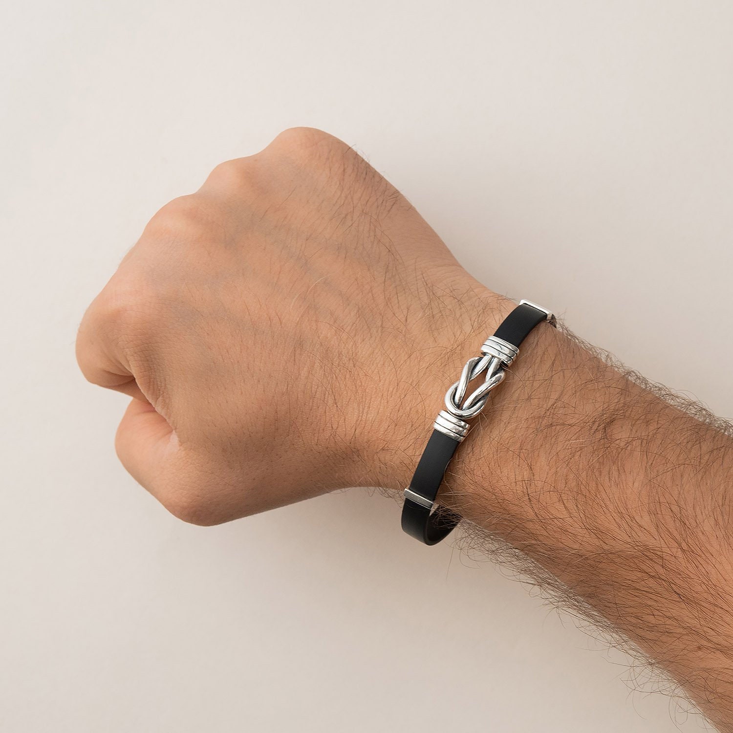 Mens rubber bracelets deals