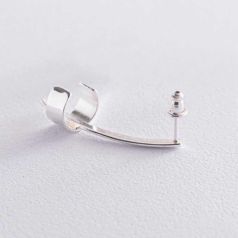 Sterling Silver Ear Crawler Ear Cuff, Sterling Silver Ear Cuff Climber, Boucles d'oreilles Wrap, Ear Crawler, Ear Cuff, Ear Crawler Ear Cuff image 5