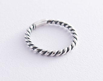 ROPE Boho Silver Rings for Women, Artisan Handmade Jewelry, Classic Bohemian Open Ring Design, Customizable Silver Bands,Ideal Boho Style