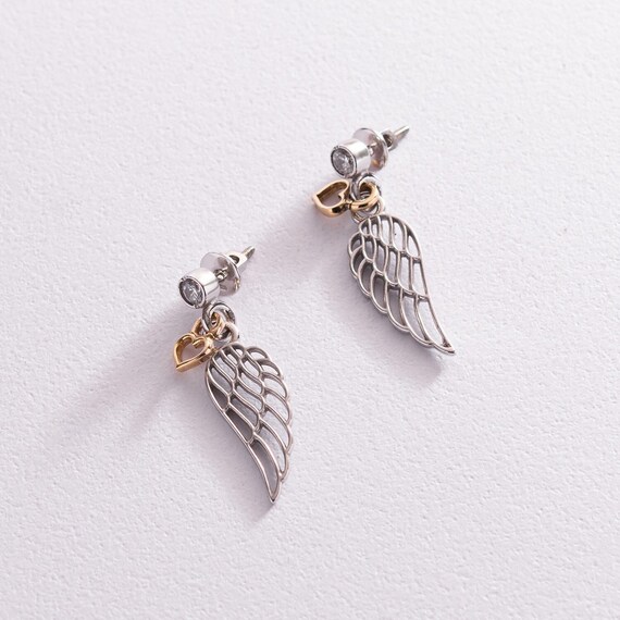 Orecchini a forma di foglia in argento sterling: orecchini a forma di strisciante in zirconia cubica - Italia