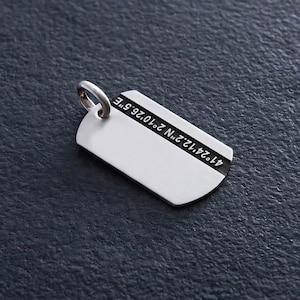 Militair hondenlabel, gegraveerd hondenlabel, militair label, naamplaatje ketting, zilveren label ketting, militaire herenlabels, staafketting heren