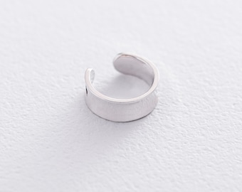 WHITE GOLD CUFF, Sensitive Ears Cuff, Elegant Earring, Statement Ear Cuff, Lightweight Minimalist Ear Cuff Gift For Wife