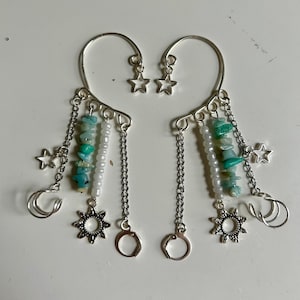 Celestial Amazonite LOOP Earplug Ear Cuffs *LOOPS NOT included*
