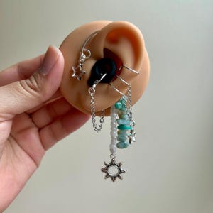 Celestial Amazonite LOOP Earplug Ear Cuffs *LOOPS NOT included*