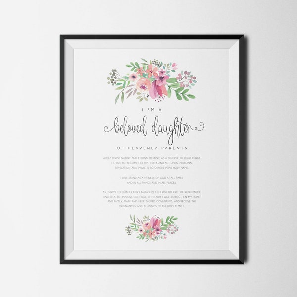 LDS Young Women Theme, Pink Floral Theme, LDS Printable, Young Women Theme, Latter Day Saint Mutual Printable, Latter Day Saint Decor