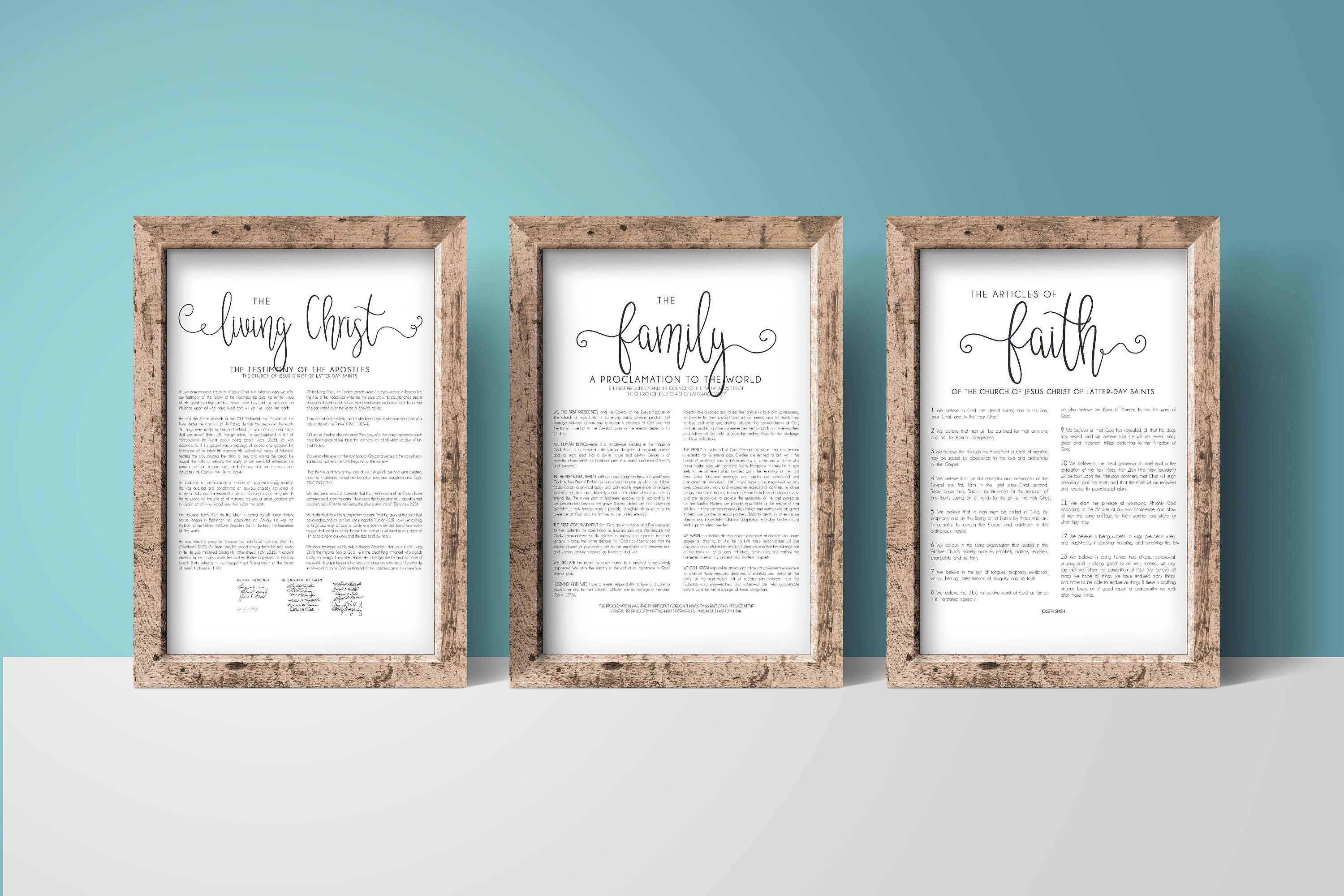 LDS Prints Set of 3 the Living Christ the Family - Etsy