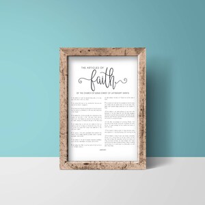 The Articles Of Faith, LDS Print, Primary Gift, Easter Gift, Ministering Gift Idea, LDS Home Decor, Kids Room Decor, LDS Baptism Gift Idea