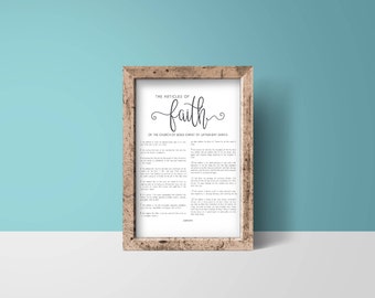 The Articles Of Faith, LDS Print, Primary Gift, Easter Gift, Ministering Gift Idea, LDS Home Decor, Kids Room Decor, LDS Baptism Gift Idea
