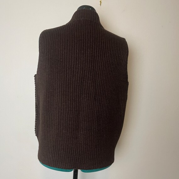Brown Leather Vest | Designers Studio Originals |… - image 10
