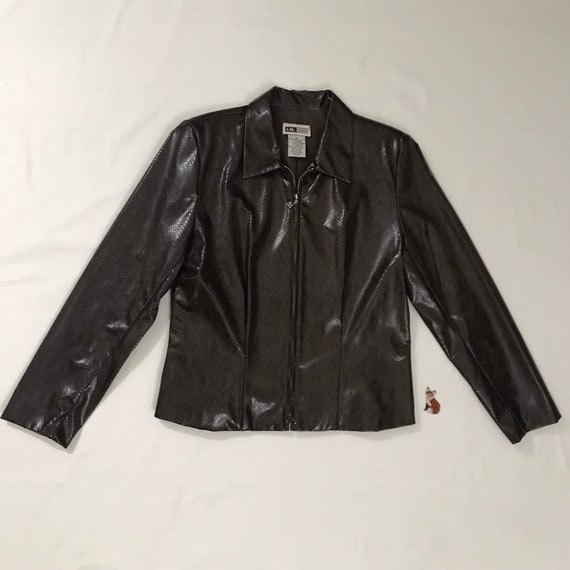 Size 10 | I.N Studio | Snakeskin Faux Leather Jack