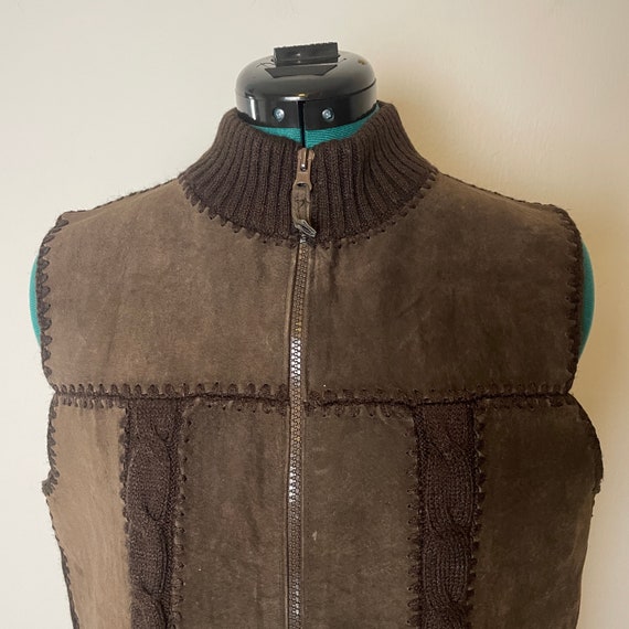 Brown Leather Vest | Designers Studio Originals |… - image 3