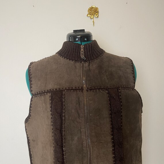 Brown Leather Vest | Designers Studio Originals |… - image 5