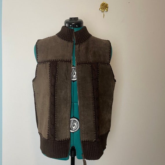 Brown Leather Vest | Designers Studio Originals |… - image 4