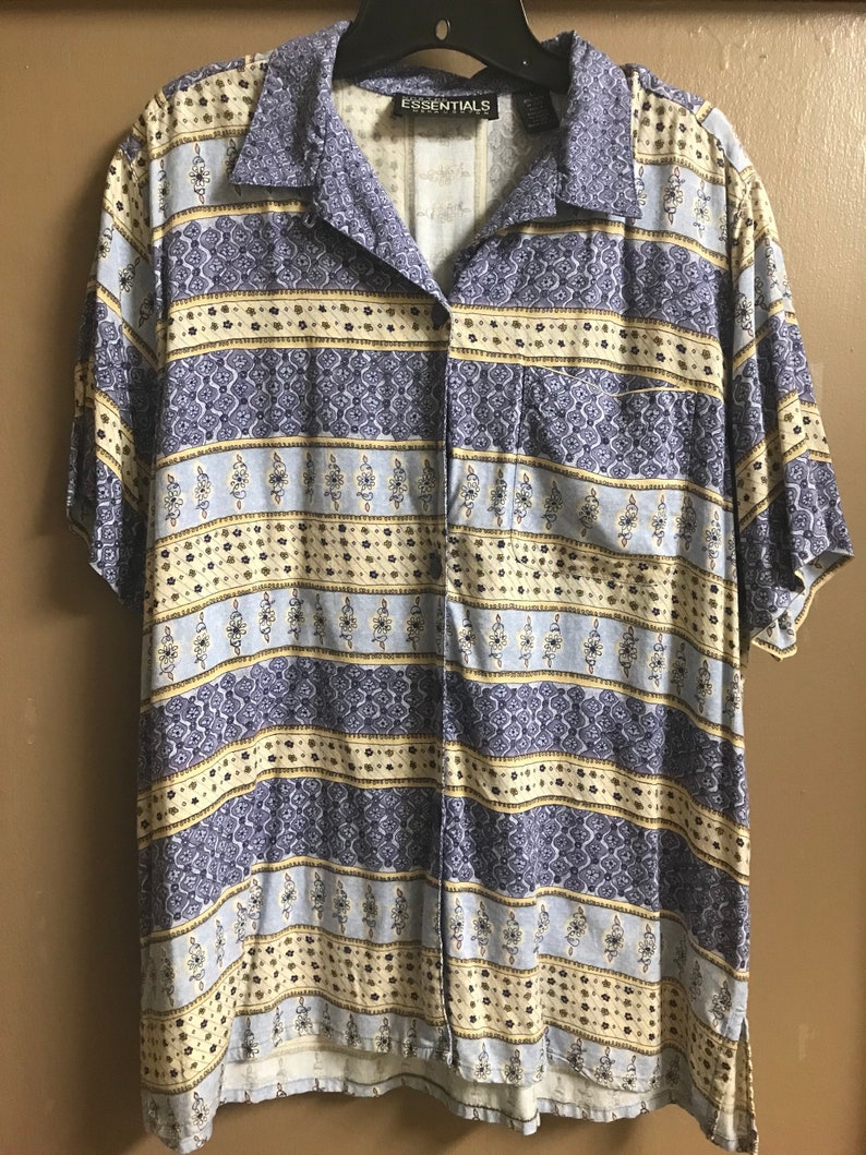 Norton essentials printed short sleeve button up