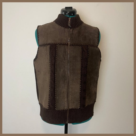 Brown Leather Vest | Designers Studio Originals |… - image 1