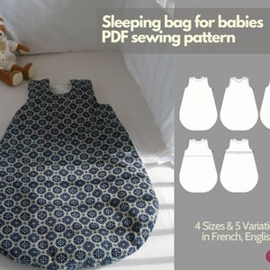 Baby Sleeping Bag pattern Pdf sewing, Swaddle sack, Sleep Sack,Lined, Woven or Jersey Knit, Baby Shower Gift, newborn to 36 months old