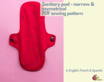 Sanitary pad sewing pattern - large - PDF instantané