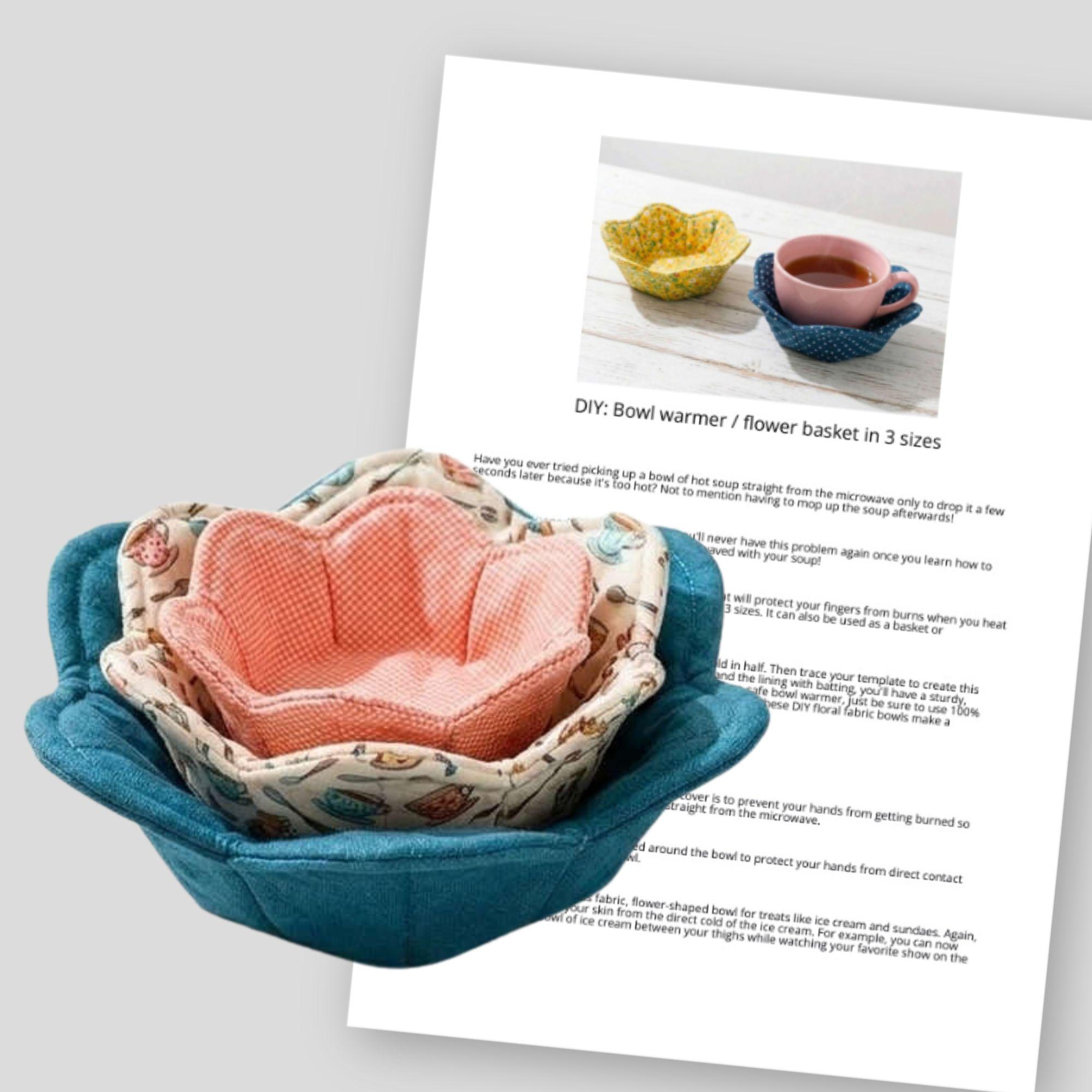 Fabric Flower Bowl Sewing Pattern & DIY - Instant Download - Etsy