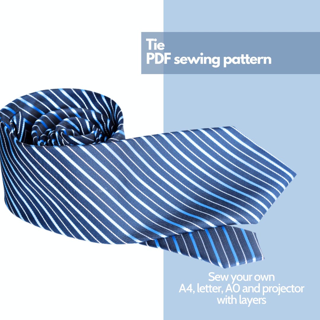 Tie Sewing Pattern - One Size- Instant PDF Download, Men, Women, Multi ...