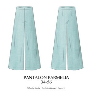 Sewing pattern - wide legged pants trousers - sewing pattern - wide pants