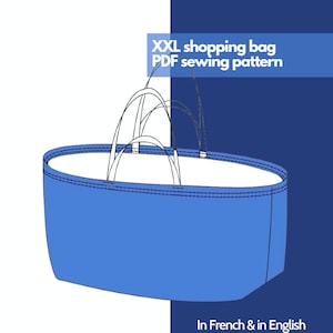 XXL Tote Bag PDF Sewing Pattern - Market, Supermarket, Oversize