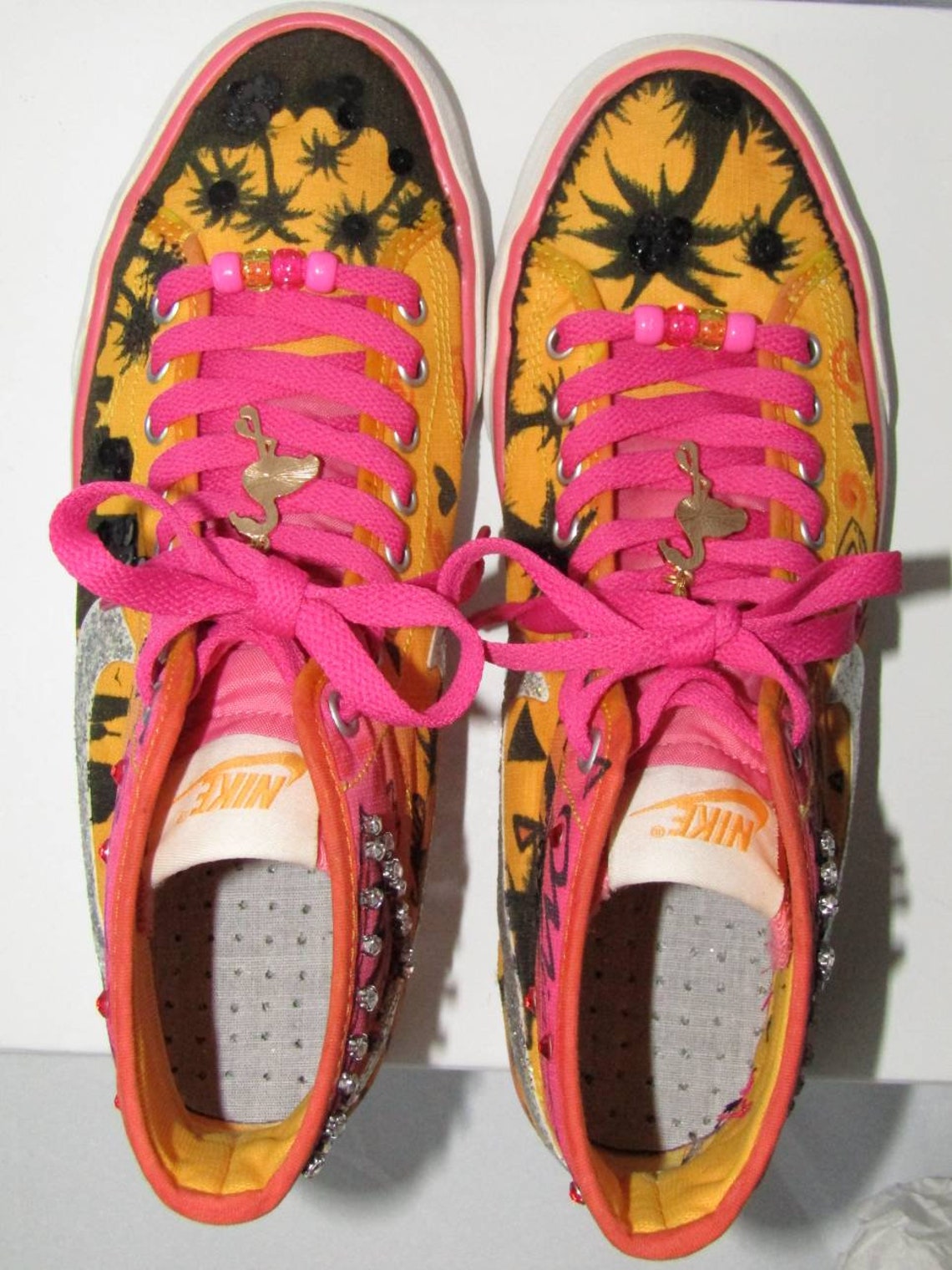 80s Nike Blazer Trainers Customised Up-Cycled Size 4 Hi Tops | Etsy