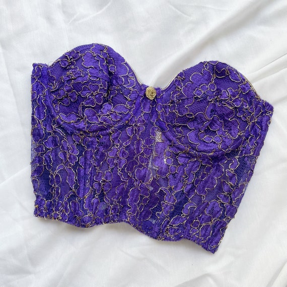 Vintage Gold Label Victoria’s Secret Purple & Gold