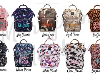 leopard print backpack diaper bag