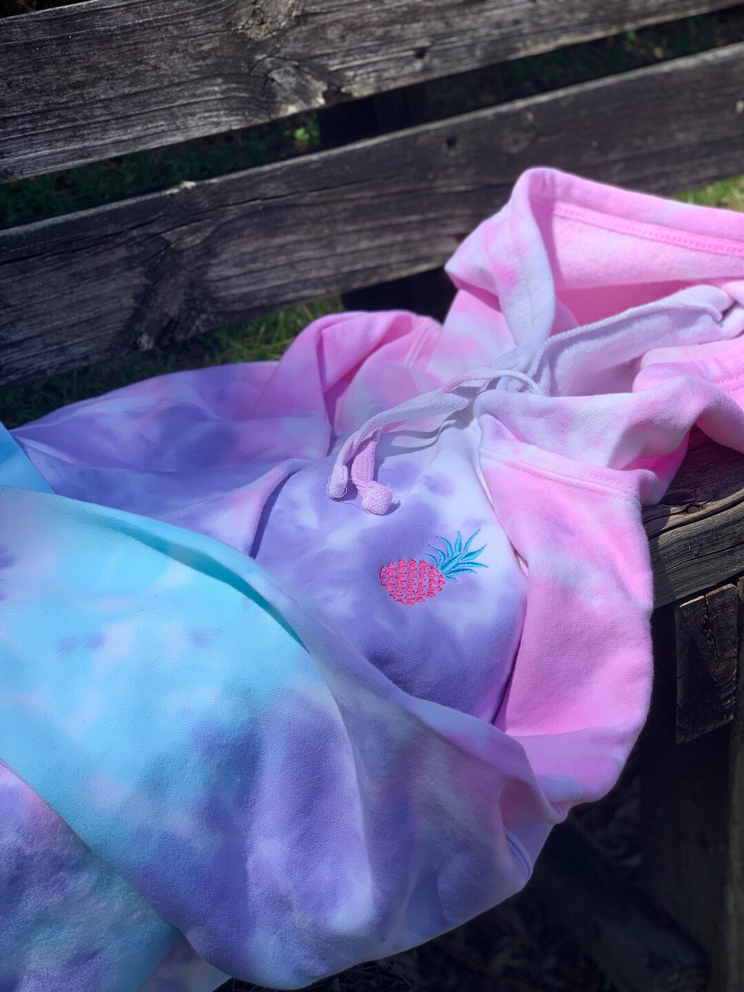 Pineapple Tie-dye Cropped Hoodie, Tie Dye Hoodie, Pineapple Crop Top ...