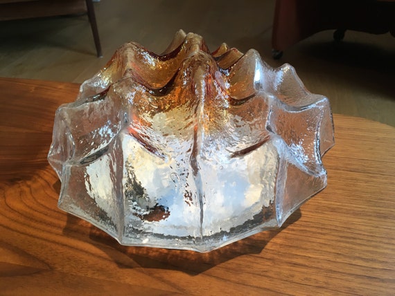 Mid Century Murano Glass Ceiling Lamp By Mazzega Etsy