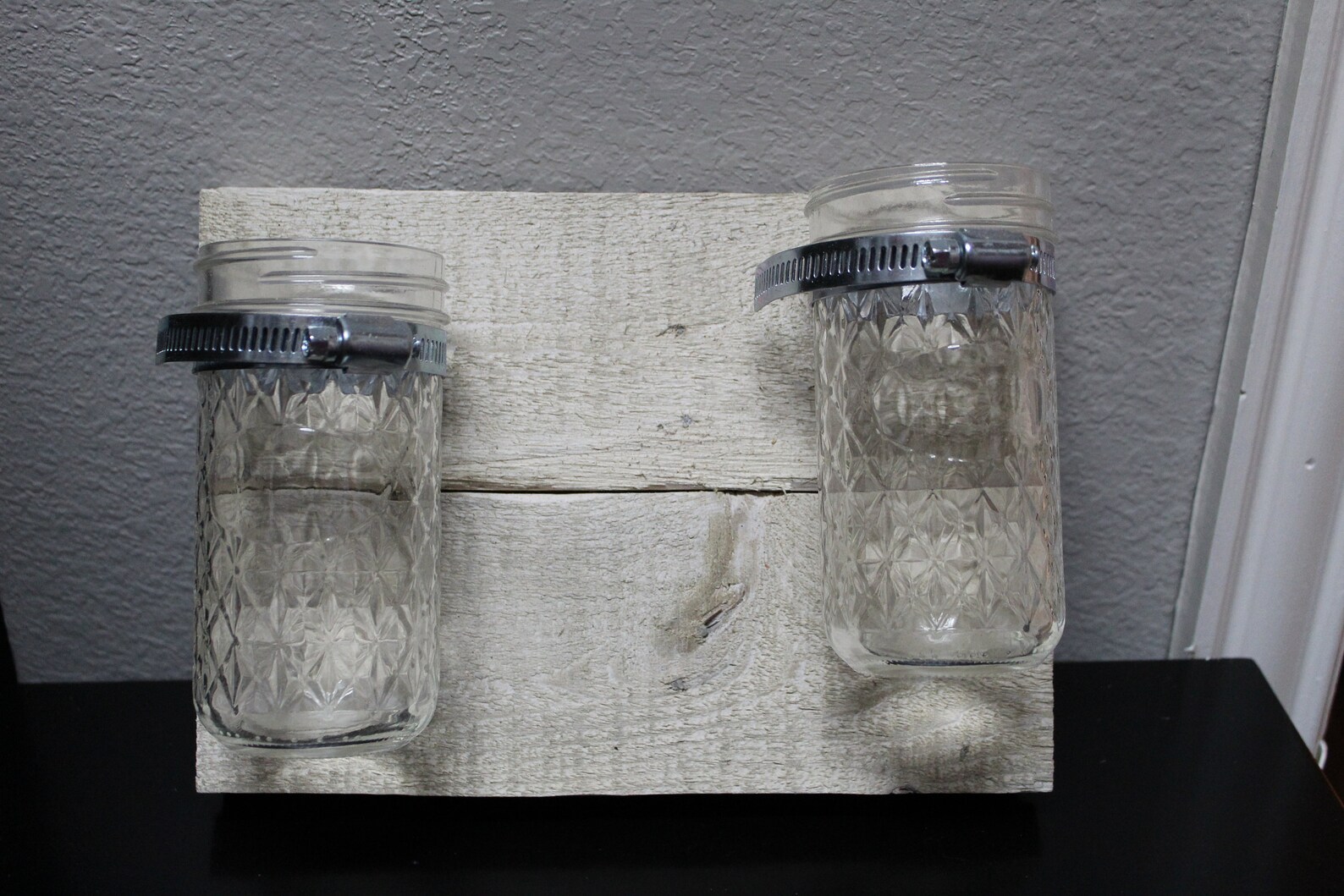 Mason Jar & Pallet Board Holder Etsy