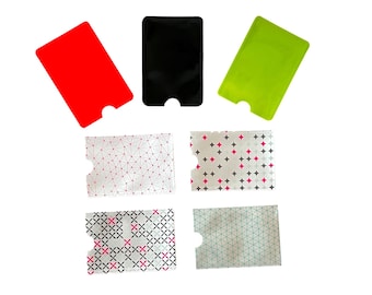 New (Pack of 12) RFID Mix Blocking Sleeve Credit Card Protector Bank Card Holder for Wallets Mixed Colours (12x Card Holder)