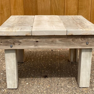Rustic reclaimed wood coffee table