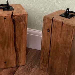100% reclaimed, rustic wooden doorstops