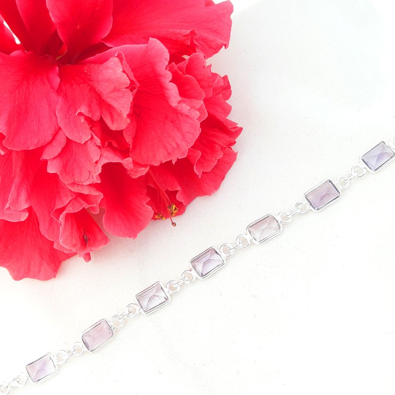 Amethyst Bracelet 925 Sterling Silver Bracelet Handmade Etsy