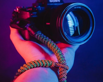 Camera wrist strap | Rainbow | Paracord | made with Peak Design Anchor Links