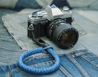 Camera wrist strap | Denim | Paracord | made with Peak Design Anchor Links